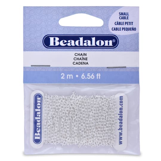 12 Pack: Beadalon&#xAE; 6.5ft. Small Cable Metal Chain